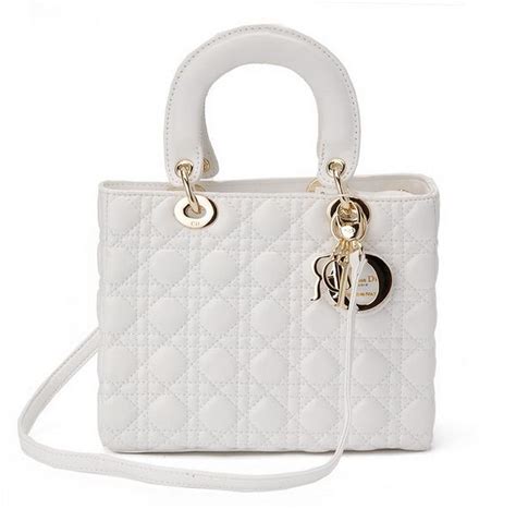 christian dior bag white and gold